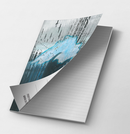 Small notebook with Lake Superior Artwork on cover.